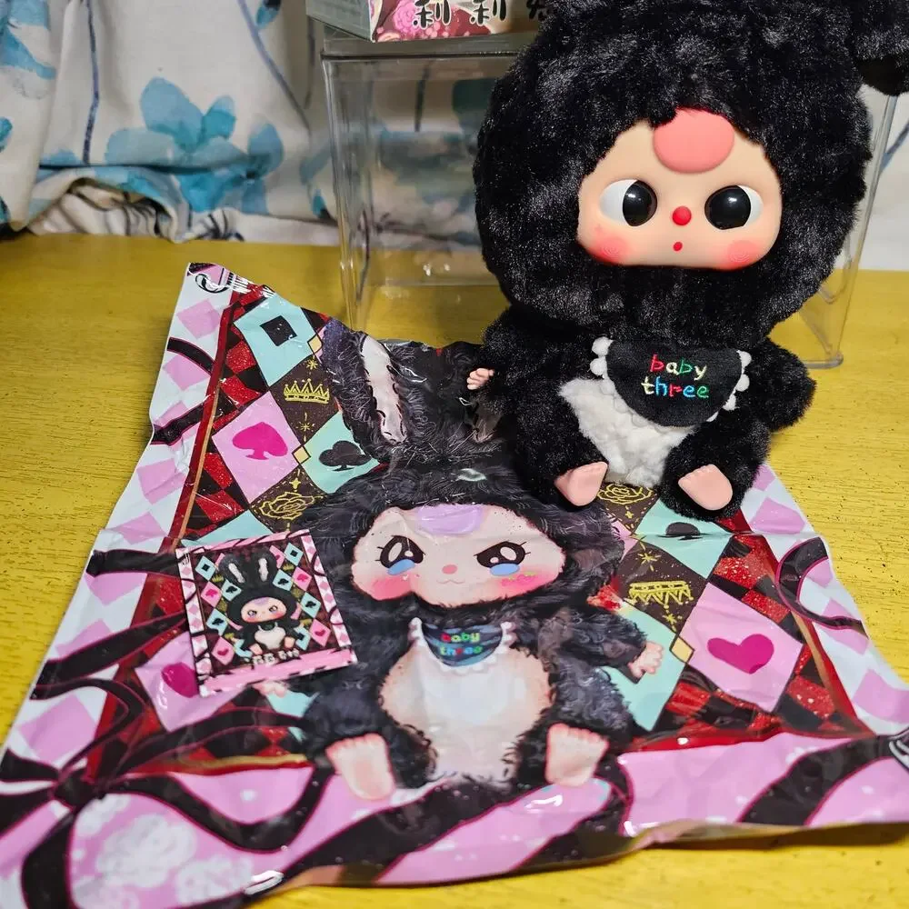 Baby Three Lily Rabbit Town V1 OPENED Black 180 Boba Eyes Pink Hair O Mouth